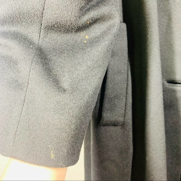 VINTAGE Union Made Retro Black Single-Breasted Wool Midi-Princess Swing‎ Coat - Picture 12 of 13